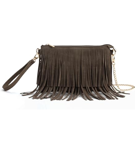 Amazon.com: Fringe Hobo Bags for Women Vintage Suede Crossbody Bag